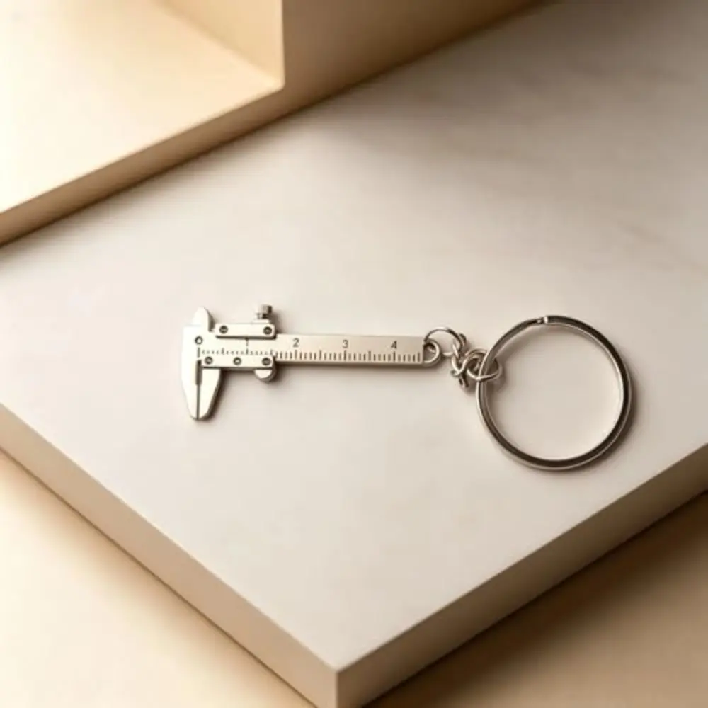 Mini Vernier Caliper Keychain Portable Alloy Measuring Tool 0-1.57inch