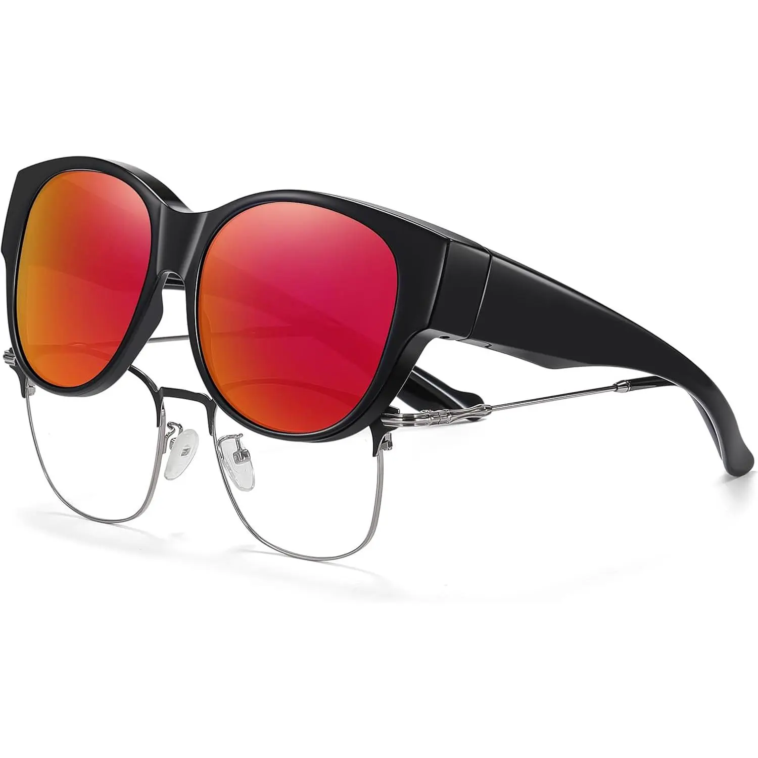 Fit Over Glasses Sunglasses for Women Polarized, Trendy  Eye Sunglasses Wear Over Glasses, UV Protection