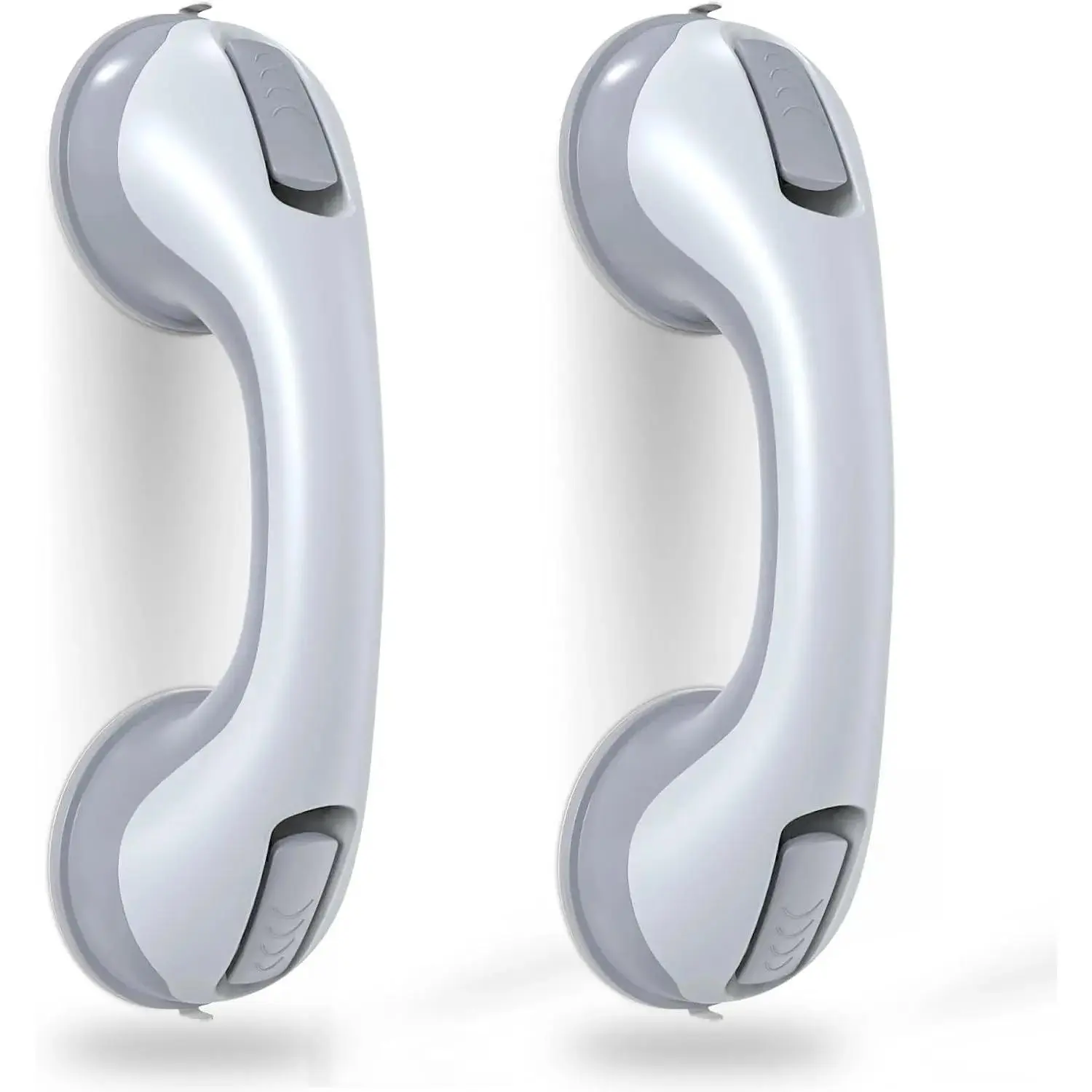 Shower Suction Handle - 12 Inch Support Grab Bars for Bathtub and Showers, Suction Shower Handles for Elderly, Ultra Grip Bath & Shower Grab Bars (2 Pack)