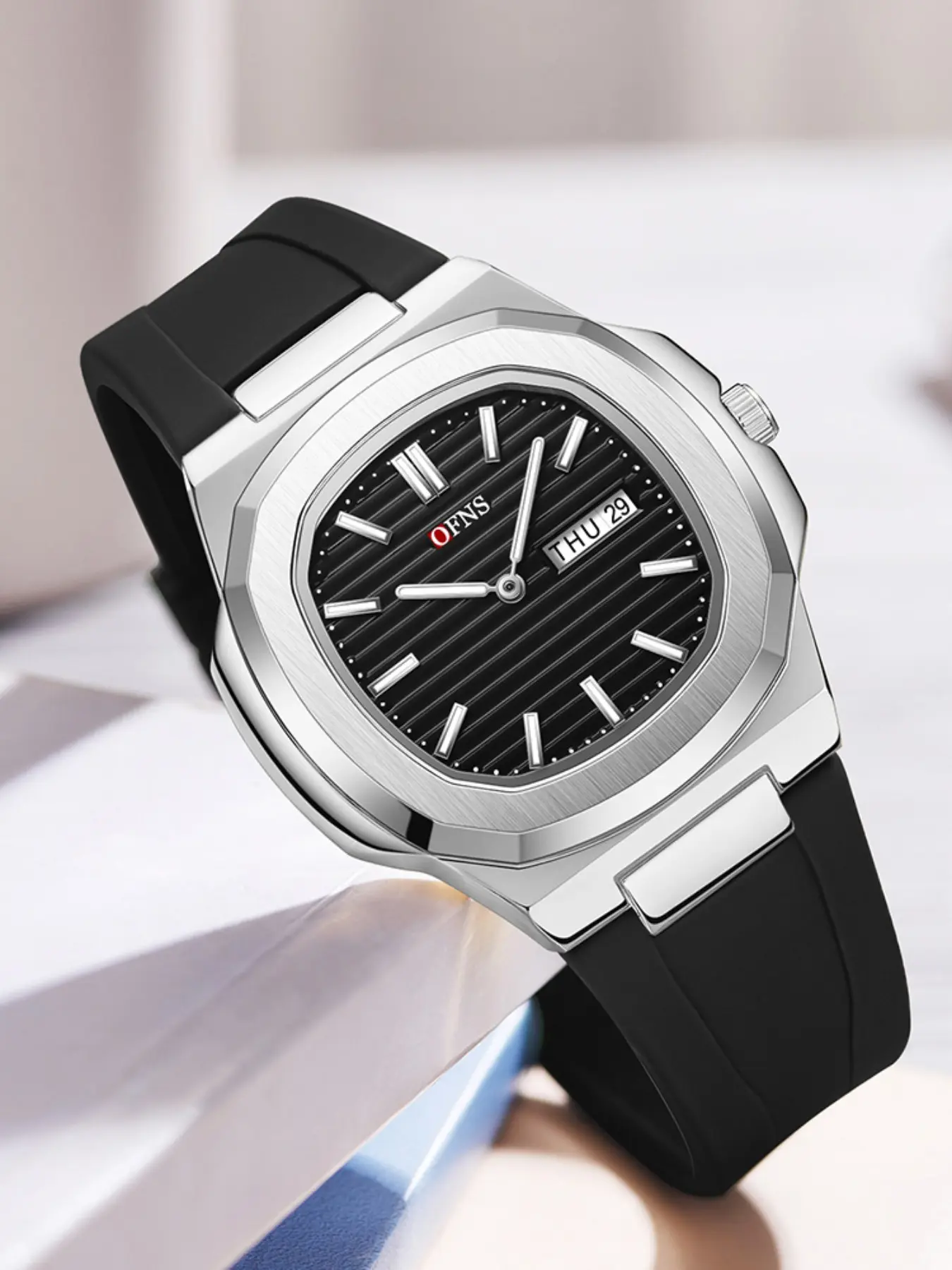 Men's Silicone Watch, Luminescent Waterproof, Casual Business Calendar Quartz, Sport Leisure Commute, Fashion Gift Recommendation [5317]