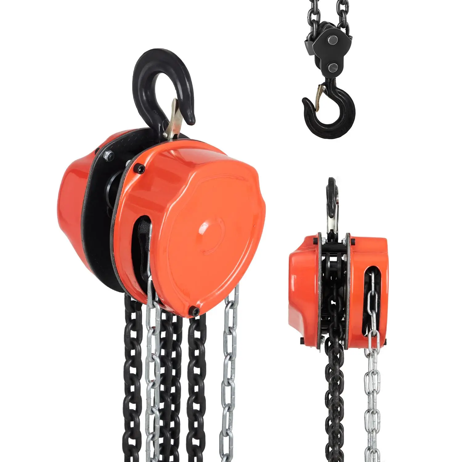 Garvee 5 Ton Heavy Duty Manual Chain Hoist, 11000 LBS Load Capacity, G80 Galvanized Steel Chain Block, 10 FT Lifting Height, Portable Hand Lifting Tool for Garage, Factory, Warehouse & Dock
