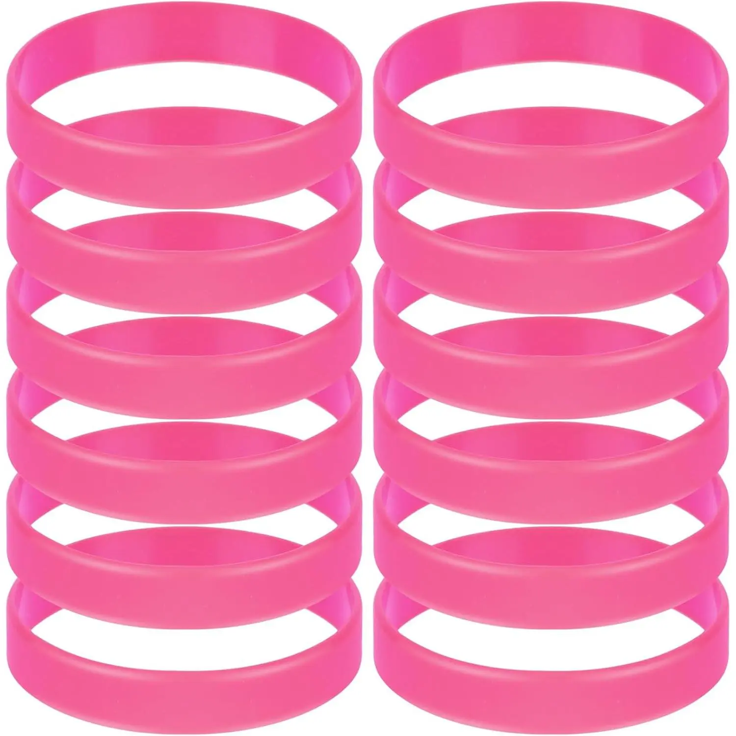 12 count Rubber Bracelets  Wristbands 12 Colors/Black/Green/Yellow/Orange/Blue//Red/,  Elastic  Bands