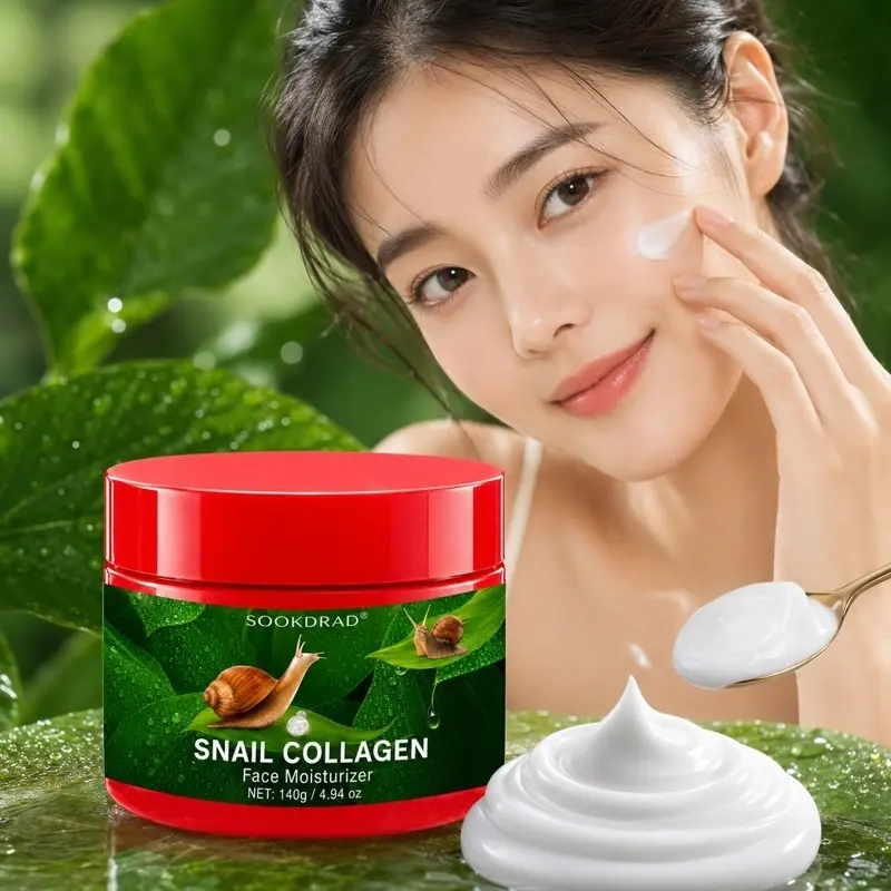 Snail Collagen Deep Hydration Face Moisturizer, Daily Facial Hydration, Suitable For All Skin Types, Skincare Cream, Moisturizing, 140g
