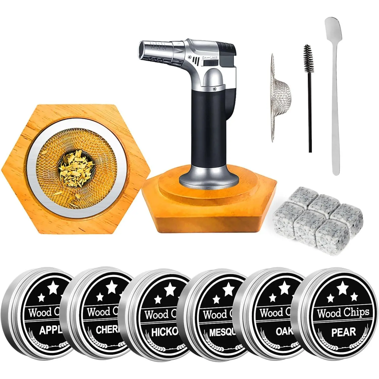 Bourbon Whiskey Gifts for Men Dad - Cocktail Smoker Kit with Torch, Birthday Anniversary Unique Gifts for Father Boyfriend Husband Grandpa, Smoked Bourbon Kit, Mens Gifts Ideas