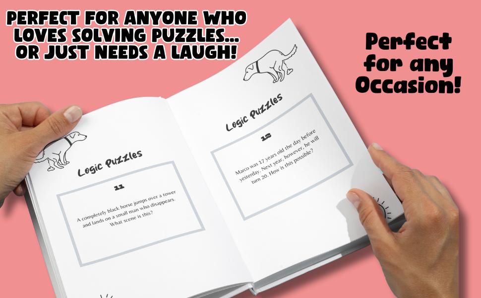 Riddles to Solve While You Poop: A Hilarious Bathroom Book – Perfect for White Elephant Gifts for Adults and Christmas Gag Gifts