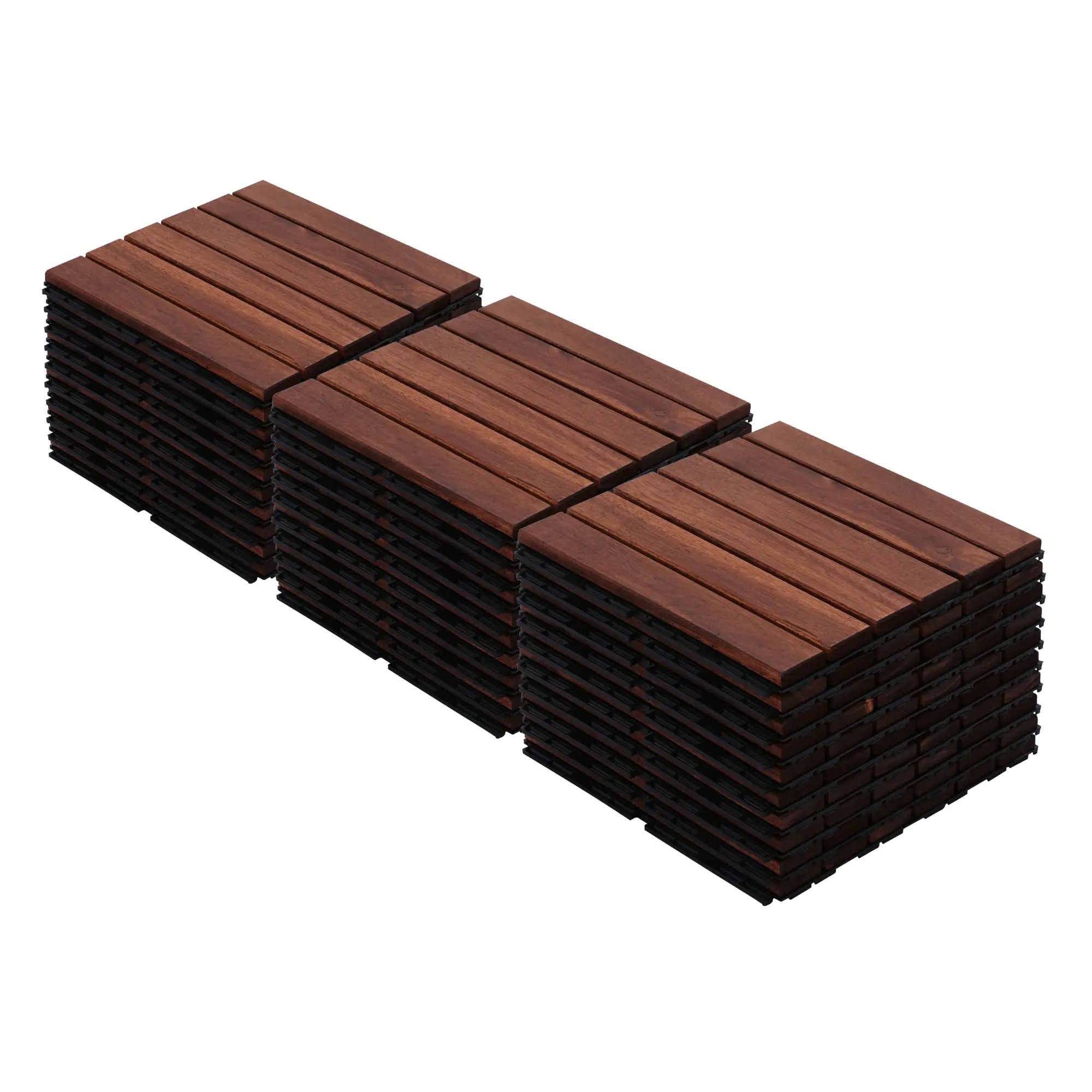 ARCH 30 PCS Interlocking Deck Tiles Striped Pattern 12x12 Inch Square Acacia Hardwood Outdoor Flooring for Patio Balcony Pool Side Porch Garden Walkway Easy Snap Together DIY No Glue Needed, Home Furniture and Household Product Search Terms