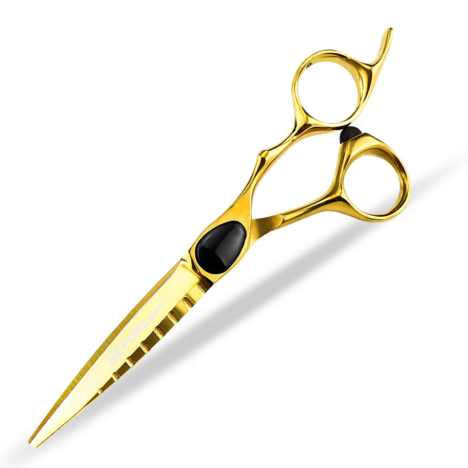 6.0 Inch Turtle Shell Screw High-End Haircut Scissors, 440C Stainless Steel, Ergonomic Right-Hand Design, Unisex Home Use, Styling Hair Tools