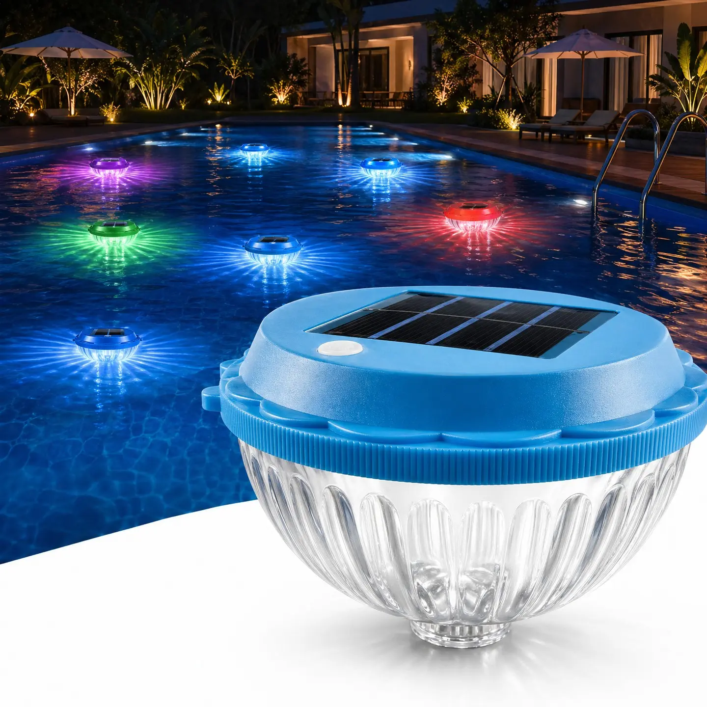 Solar Floating Pool Light, LED Automatic Charging, Color Changing, Fountain Lamp, Fish Pond Light, Garden Decor, Party Atmosphere Light, Solar Fountain for Pond