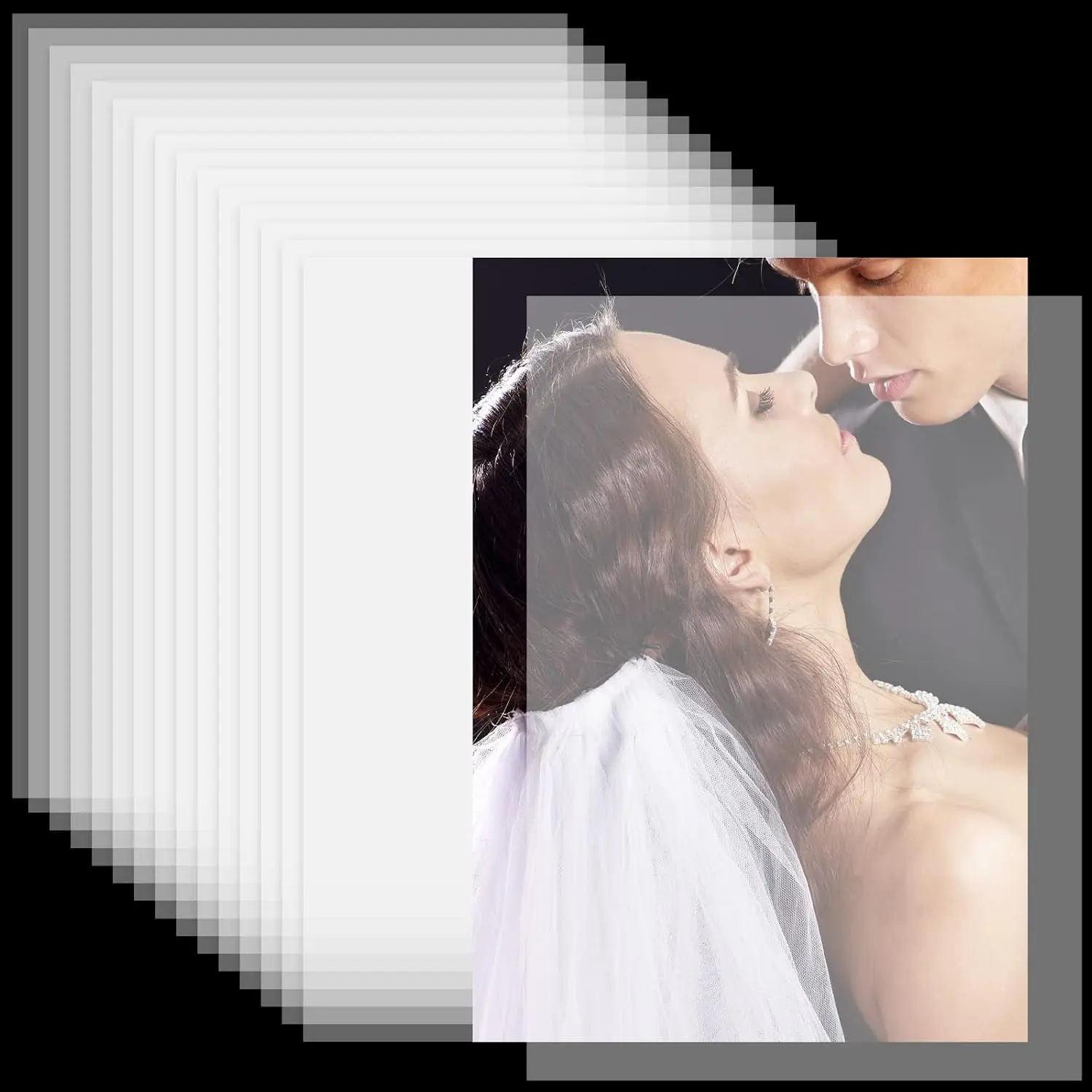 100 Sheets 5 x 7 Inch Vellum Paper for Wedding Save The Date Cards Vellum Translucent Tracing Paper Wedding Photo Cover for DIY Printing Sketching Drawing Printable Invitations