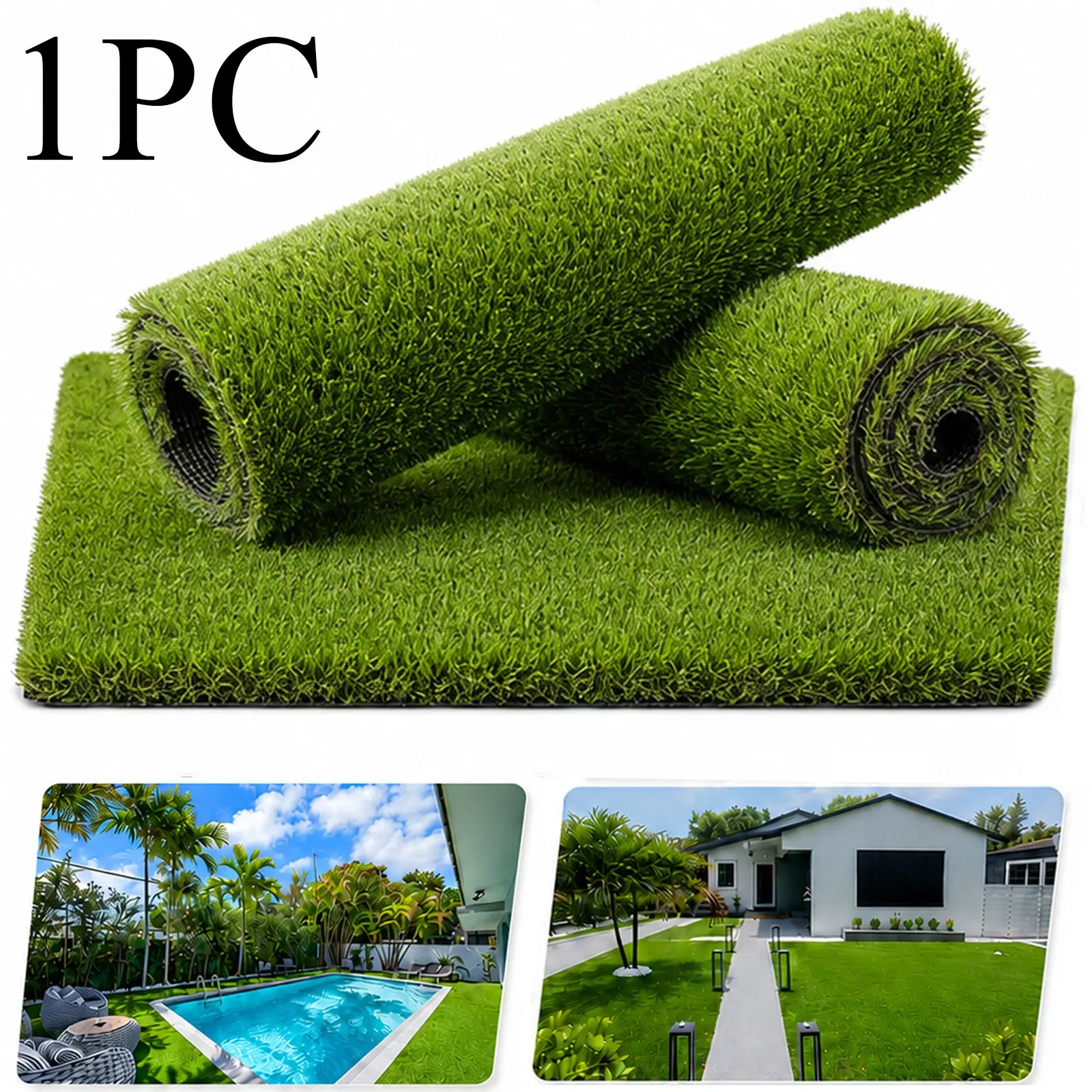 Artificial Grass Carpet, Plastic Lawn Mat, Interlocking Rug, Roof Installation, Landscape Greening, Durable Synthetic Turf, Easy Maintenance