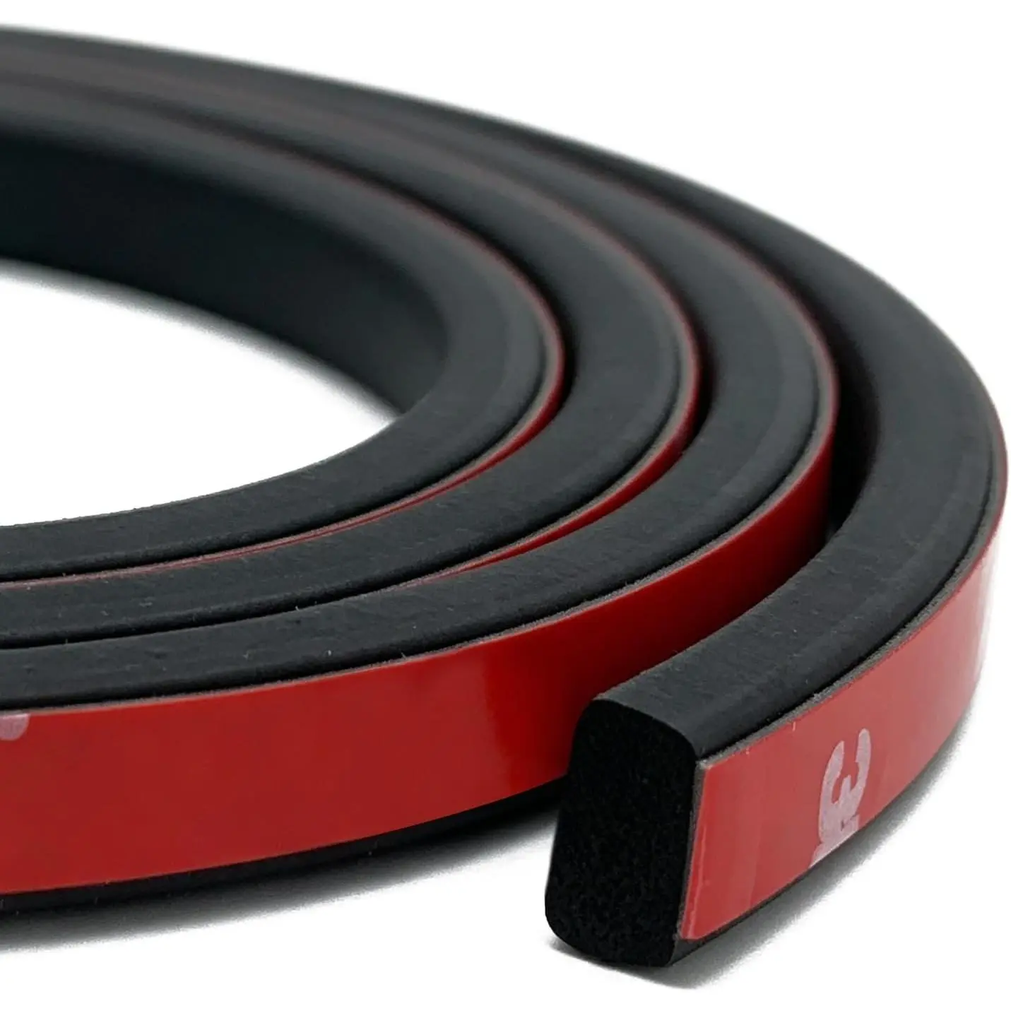 Weather Stripping Seal Strip for Doors/Windows 13Feet, Self-Adhesive Soundproofing Rubber Weatherstrip Gap Blocker, Black