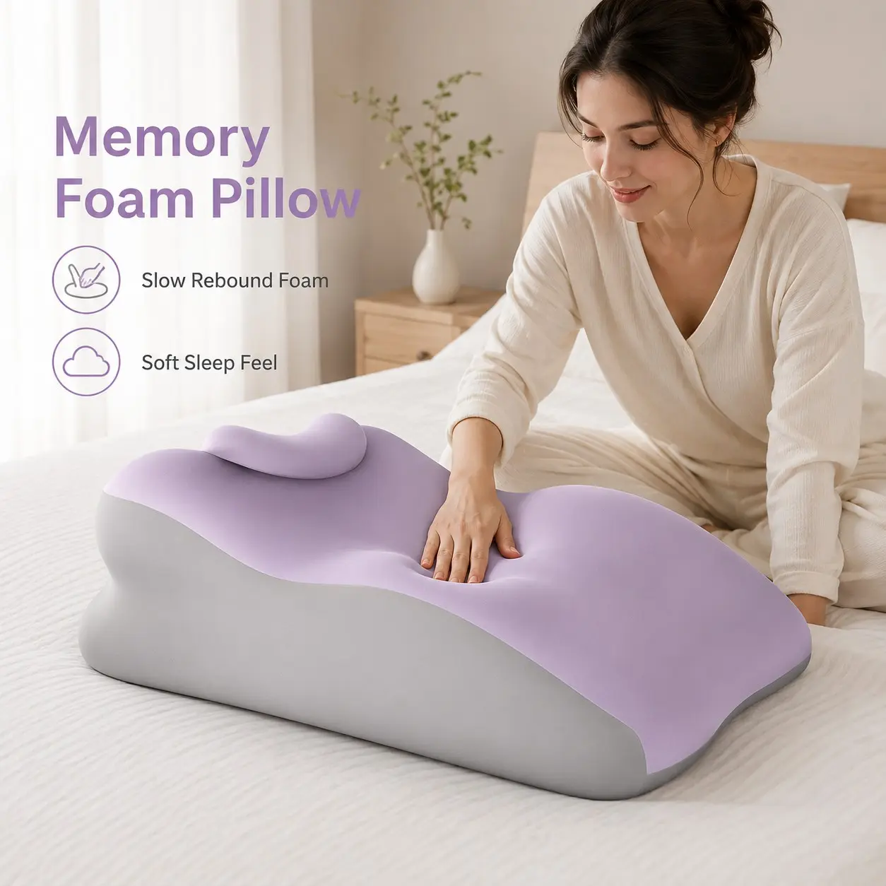 Double Person Shared Bolster Cushion Pillow with Support Pad, Multi-Angle Design for Living Room and Bedroom, Washable Cover, Durable and Comfortable