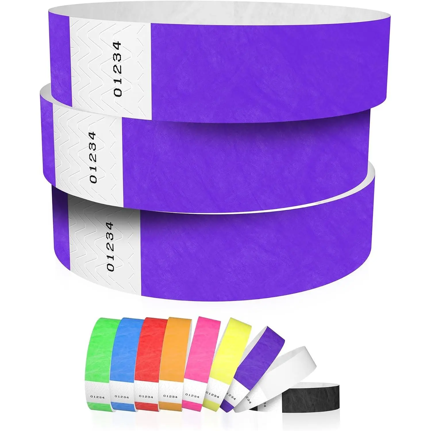 600 Purple Tyvek Wristbands for Events - Tamper-Proof, Comfortable, Water & Tear-Resistant - USA Made ID Bracelets for Concerts, Parties, Security, VIP Admission