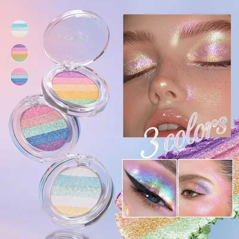 Chameleon Eyeshadow Single Color Glitter, Pressed Glitter Eyeshadow, High Shine Polarized Multicolor Gradient, Perfect for Korean, Western, Party Makeup