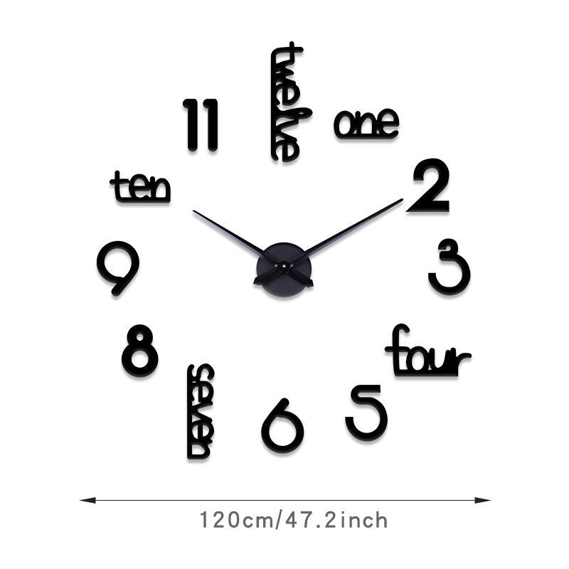 DIY Wall Clock, 1-Count Battery-Powered Modern Acrylic Wall Clock (Battery Not Included), Silent Wall Clock for Home, Living Room and Bedroom Decor, Modern Home Craft Decoration