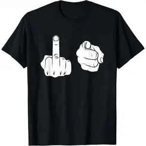 Fuck-You Shirt Middle Finger Pointing Fuk You Tee F.uck You T-Shirt Made In USA