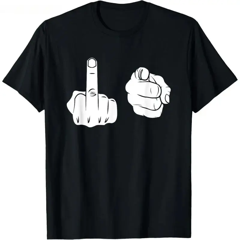 Fuck-You Shirt Middle Finger Pointing Fuk You Tee F.uck You T-Shirt Made In USA