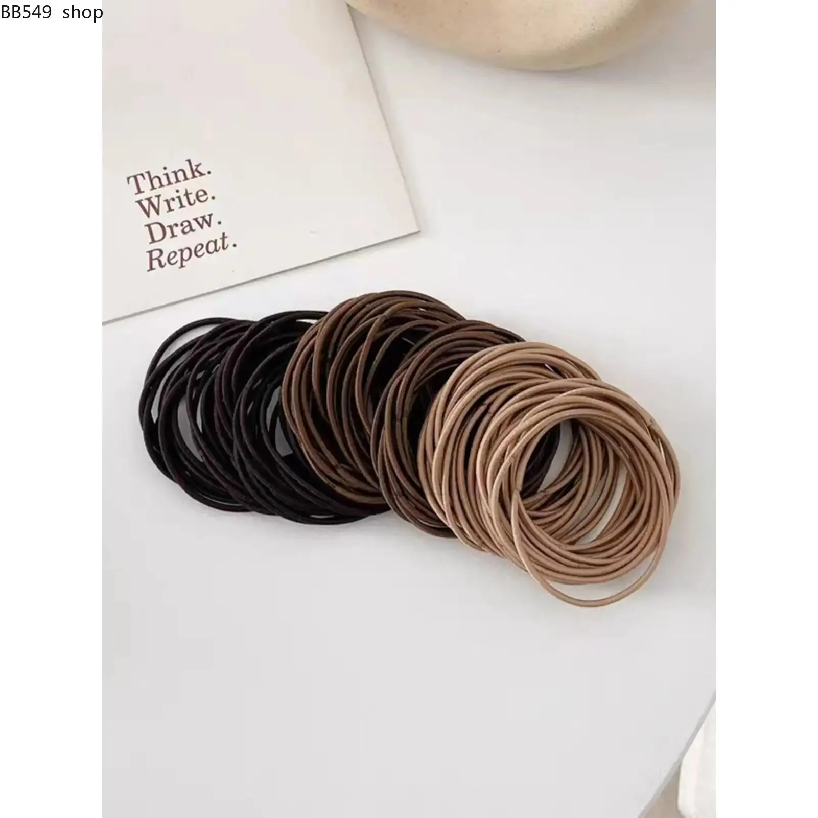 100pcs Simple Plain High Elastic Hair Ties, Durable Non-damage Hair Rubber Bands, Casual Versatile Hair Accessories for Women, Scrunchie