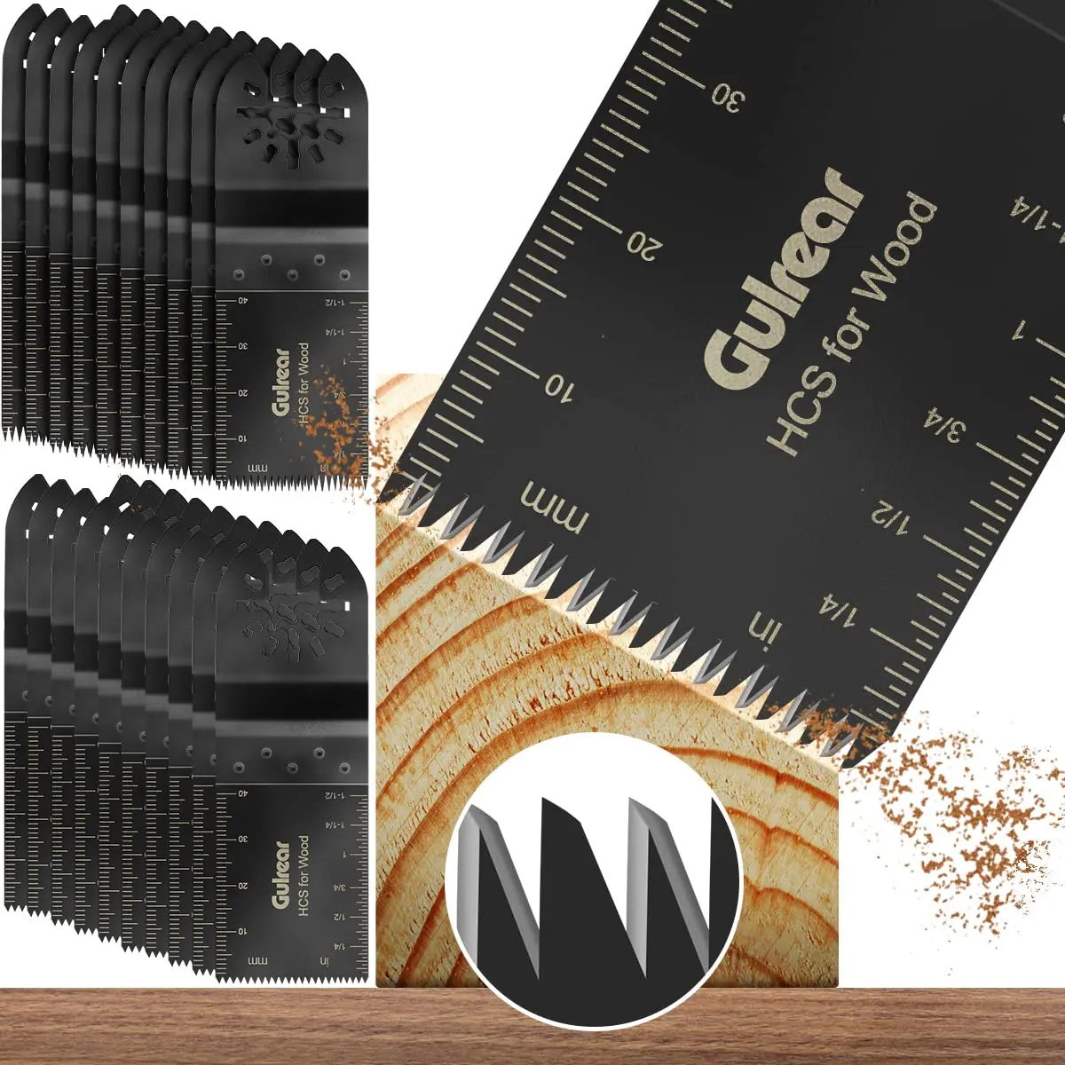 20Pcs Oscillating Tool Oscillating Saw Blades, Incidental 10Pcs Japanese Multi Tool Blades, Tool for Woodworkers, DIY Enthusiasts and Detailing Work