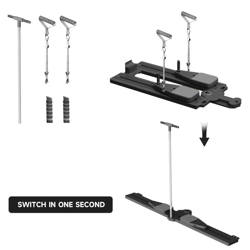 Multifunctional Yoga Trainer, Split Multifunctional Yoga Board Abdominal Board, Lightweight Foldable Home Fitness Equipment, Adjustable Resistance, Used to Enhance Core Strength and Build Muscles, Compact Design, Suitable for Gym Users