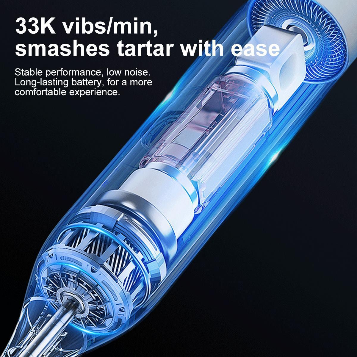 Plaque Remover for Teeth,Tartar Remover for Teeth Cleaning with 3 Replaceable Heads and 5 Adjustable Modes, Rechargeable Teeth Cleaning Plaque Remover for Home