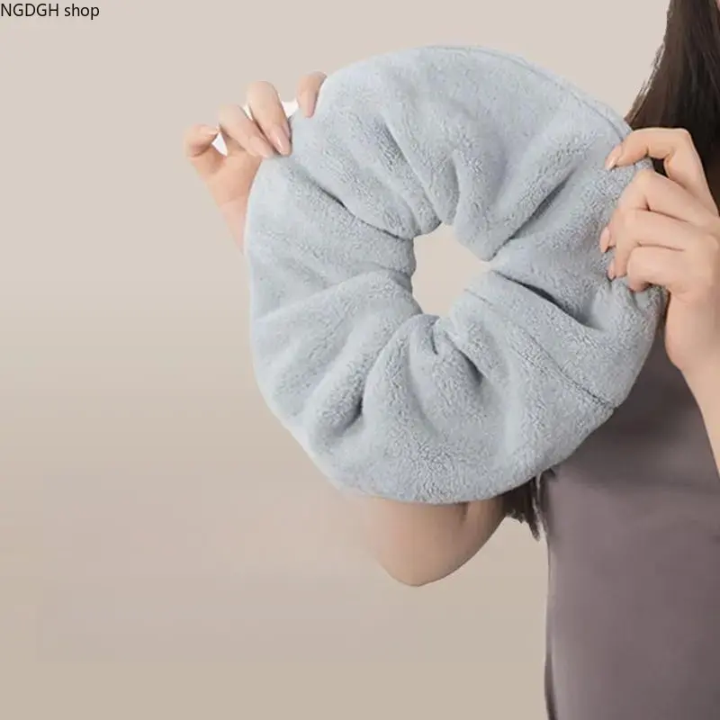 Women's Large Size Plush Texture Microfiber Towel Scrunchie, Wrap Shape Quick-Drying Hair Accessory for Shower Wet Hair (Sports & Outdoor Use)
