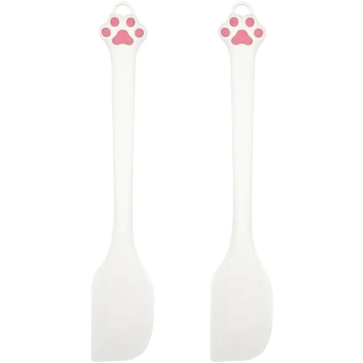 Cute Heatproof Synthetic Paw Print Flat Spatula - Baking & Kitchen Tool for Batter Mixing, Spreading, Canned Food Handling
