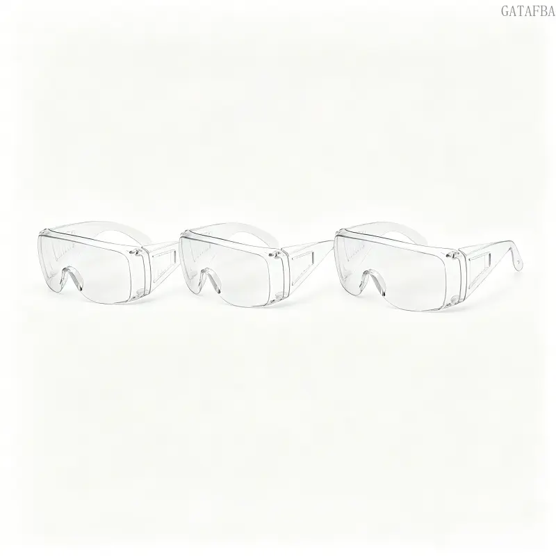 3Pcs Transparent Shutter Safety Goggles Anti Fog Dust Sand Splash Proof Protective Eyewear For Outdoor Daily Use