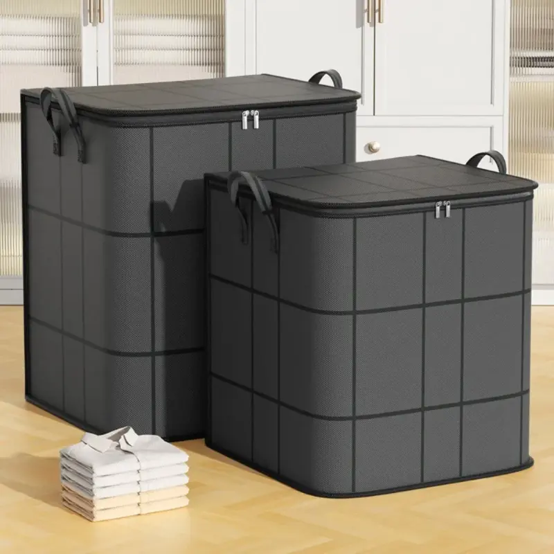 Foldable Clothes Storage Bins Clothes Organizer Large Capacity Wardrobe Sorting Storage Bucket with Durable Handle Multifunction, 35*25*20Cm, 50*40*50Cm