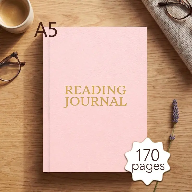 1pc A5 Book Reading Planner Journaling Journal, 170 Pages, New Book Release Tracker And 52 Book Review Templates, Multipurpose Quote Keeper For Book Notes And Reading Reflections, Study Notebook For Book Lovers, Christian Gift Option For Women
