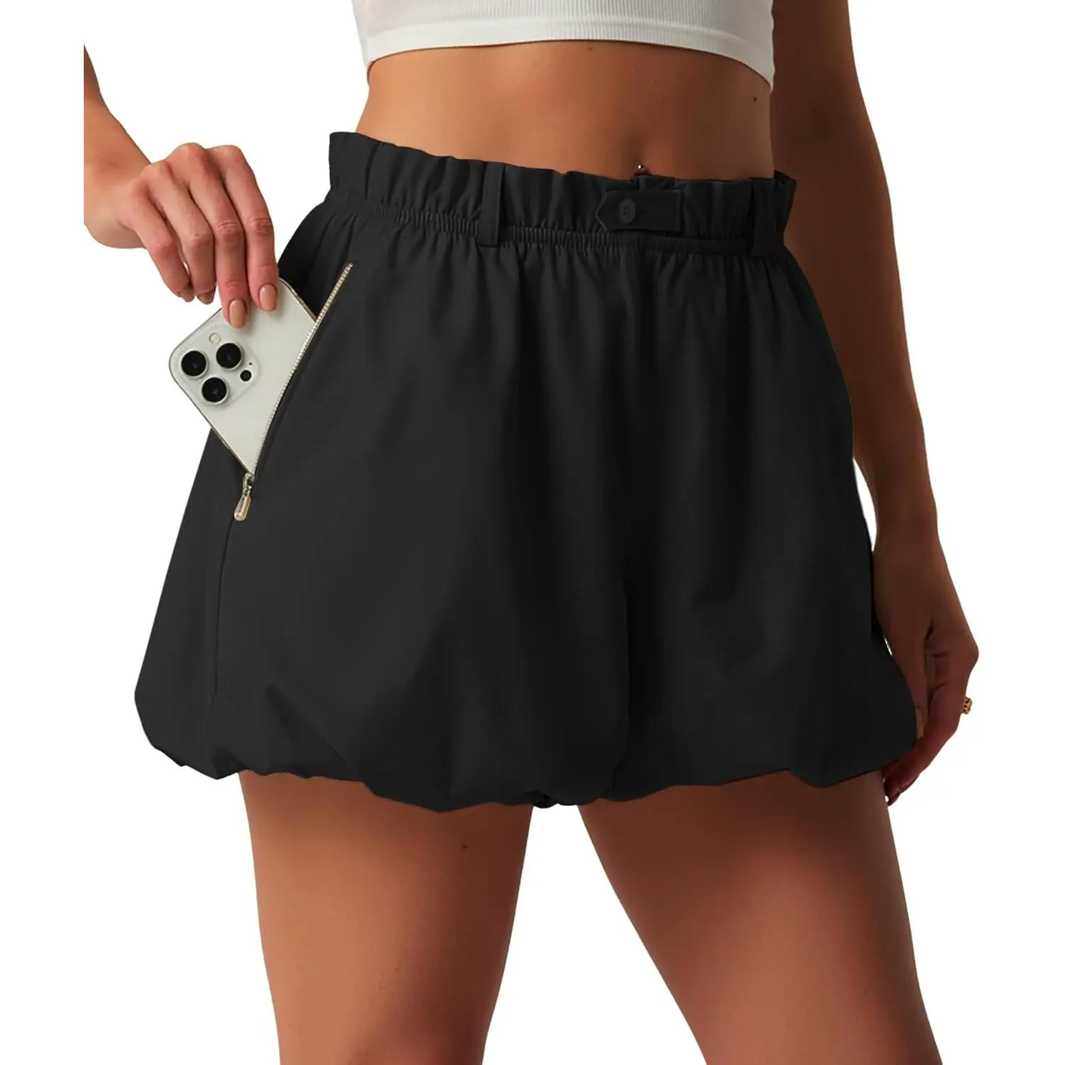 Summer goth clothes Summer goth clothes ONLYSTORY Women's High Waisted Bubble Shorts Casual Summer Y2K Balloon Shorts Cute Puffy Beach Festival Outfits with Pockets