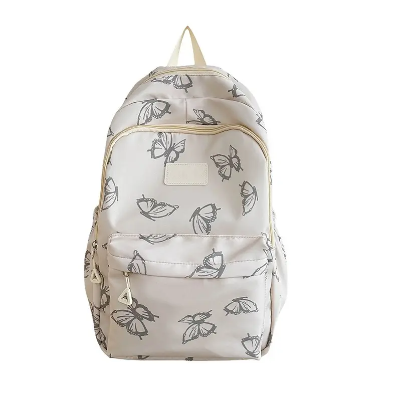 Cute Butterfly Print Backpack for Teen Girls & Students, Lightweight School Bookbag & Travel Daypack, Durable Fabric with Roomy Multi-Pocket Interior, Adjustable Padded Shoulder Straps, Stylish Design Ideal for Campus, Weekend Trips and Daily Use tiktoksh