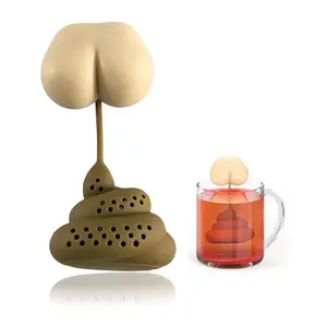 Funny Poop Tea Coffee Filter, Lazy Person Tea Leaf Strainer, New Design Coffee Tea Infuser, Fun Toilet Paper Shape Tea Coffee Filter