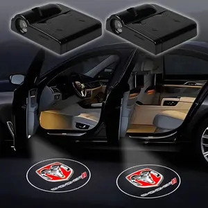 Car Wireless Door Welcome Light Projector Lamp, Decoration for Dodge Journey RAM 1500 Challenger Caliber Nitro Charger Durango