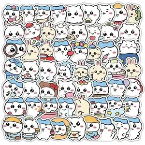 102pcs/set Non-repeating Cartoon Chiikawa Stickers Cute Decals DIY for Water Cup Skateboard Kawaii Kids Toys Sticker Decoration