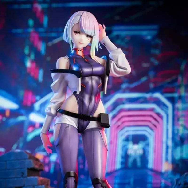 AniMester Cyberpunk Edgerunners Lucy 1/7 Scale 24cm Plastic Collectible Figure, Decorative Ornament, Surprise Gift for Collectibles Enthusiasts