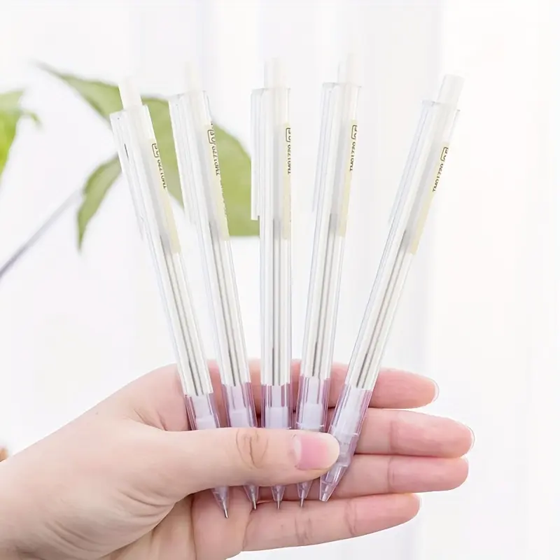 Premium transparent mechanical pencils set - 0.5mm/0.7mm thin tip, smooth writing, durable lead, suitable for office, art and daily use - essential for stationery, writing tools
