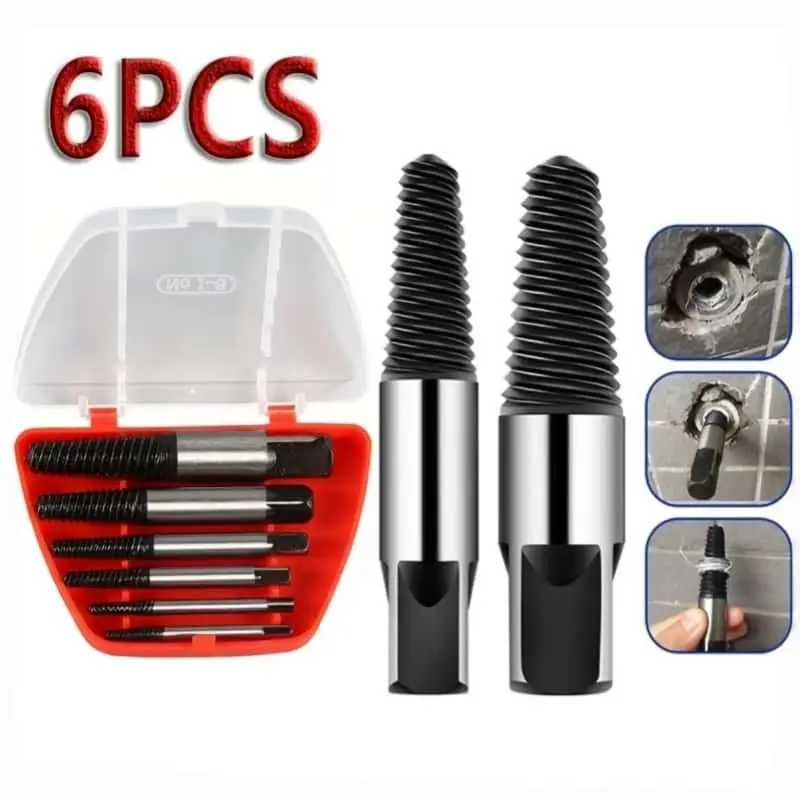 High-Quality Broken Screw Remover Kit, Mini Fine Thread Screw Removal Tool, M2-M6 Specifications, Quenched Steel, for Small Appliances & Electronics Repair