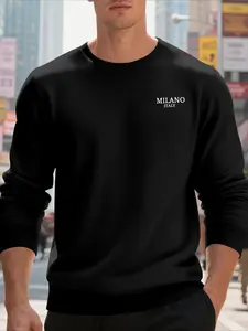 Men's Winter Crew Neck Loose Fit American Sweatshirt