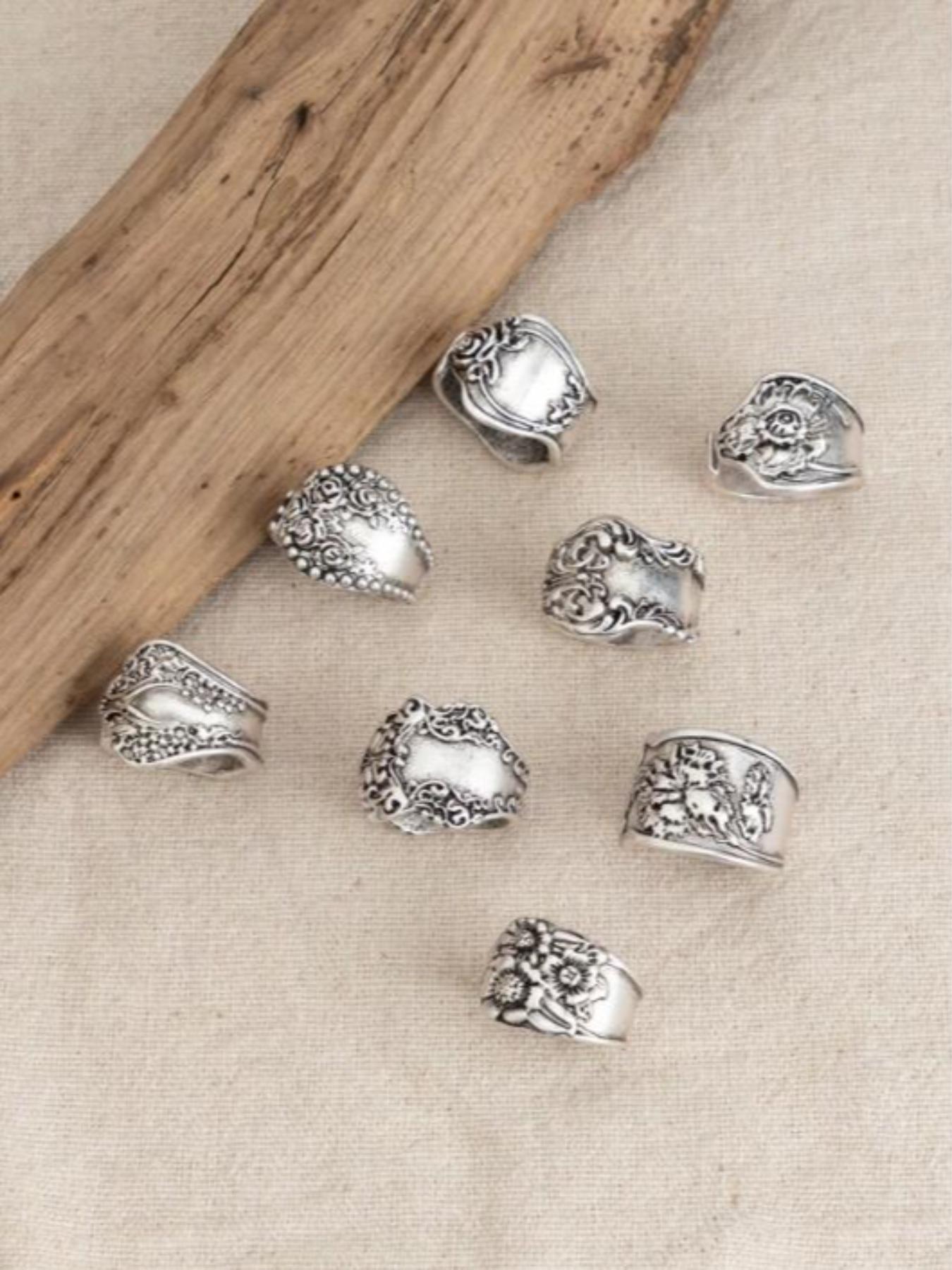 Boho Style Vintage Ring Set, Fashion Retro Ring Set for Party, Daily Decor, Trendy All-match & Exquisite Jewelry for Birthday Gift, Statement Rings, Statement Multi Ring