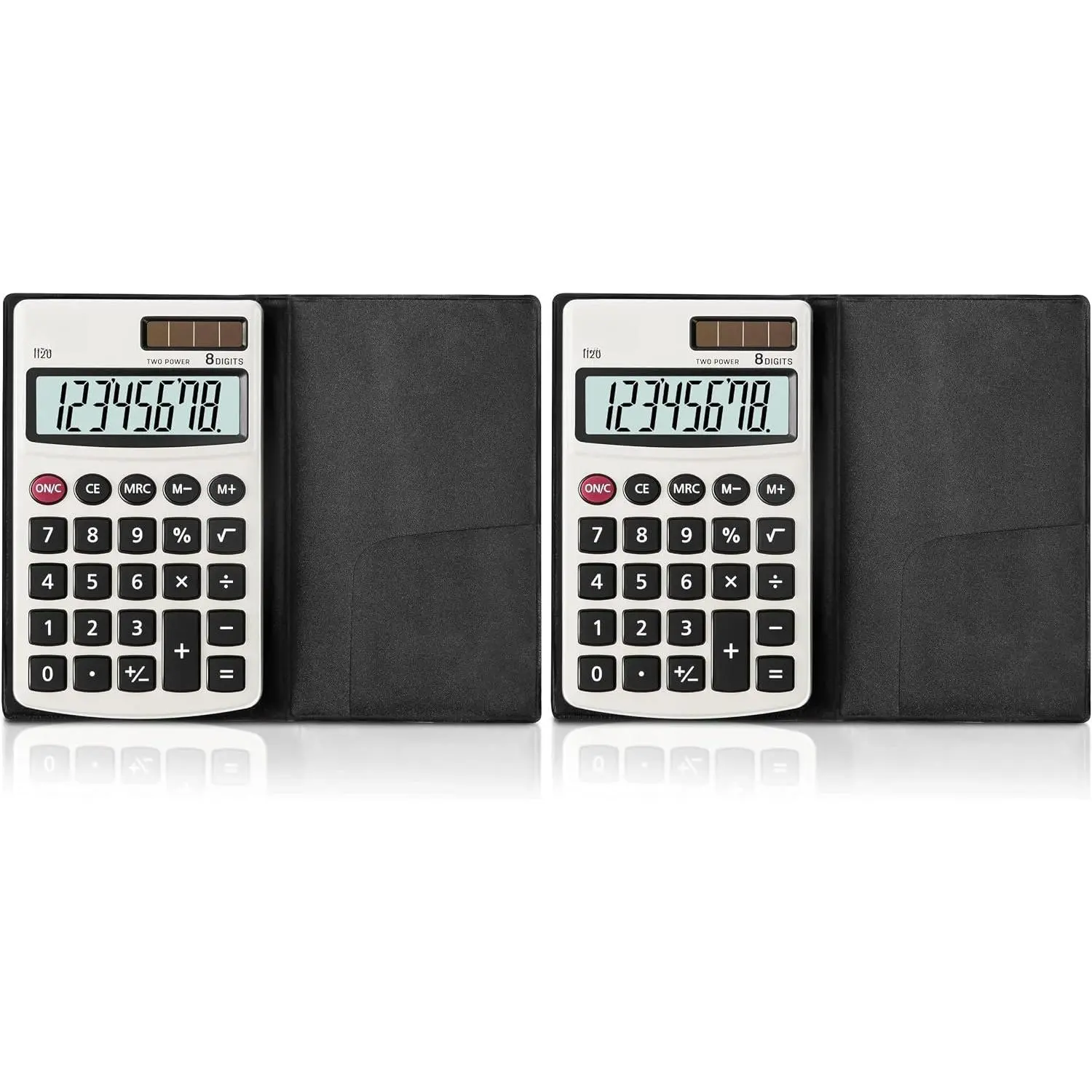 Calculator,  Standard Function  Calculators, Solar   Power Office Calculator with Cover, Metal Panel