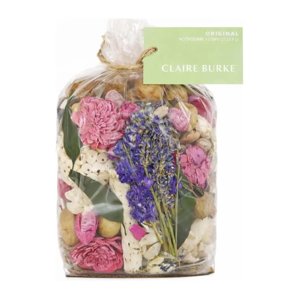 Floral Dried Potpourri Bowl Filler, 2 Qt Bag with Rose, Lavender & Patchouli Original Scent, Decorative Home Fragrance for Bathroom & Bedroom, 1 Count