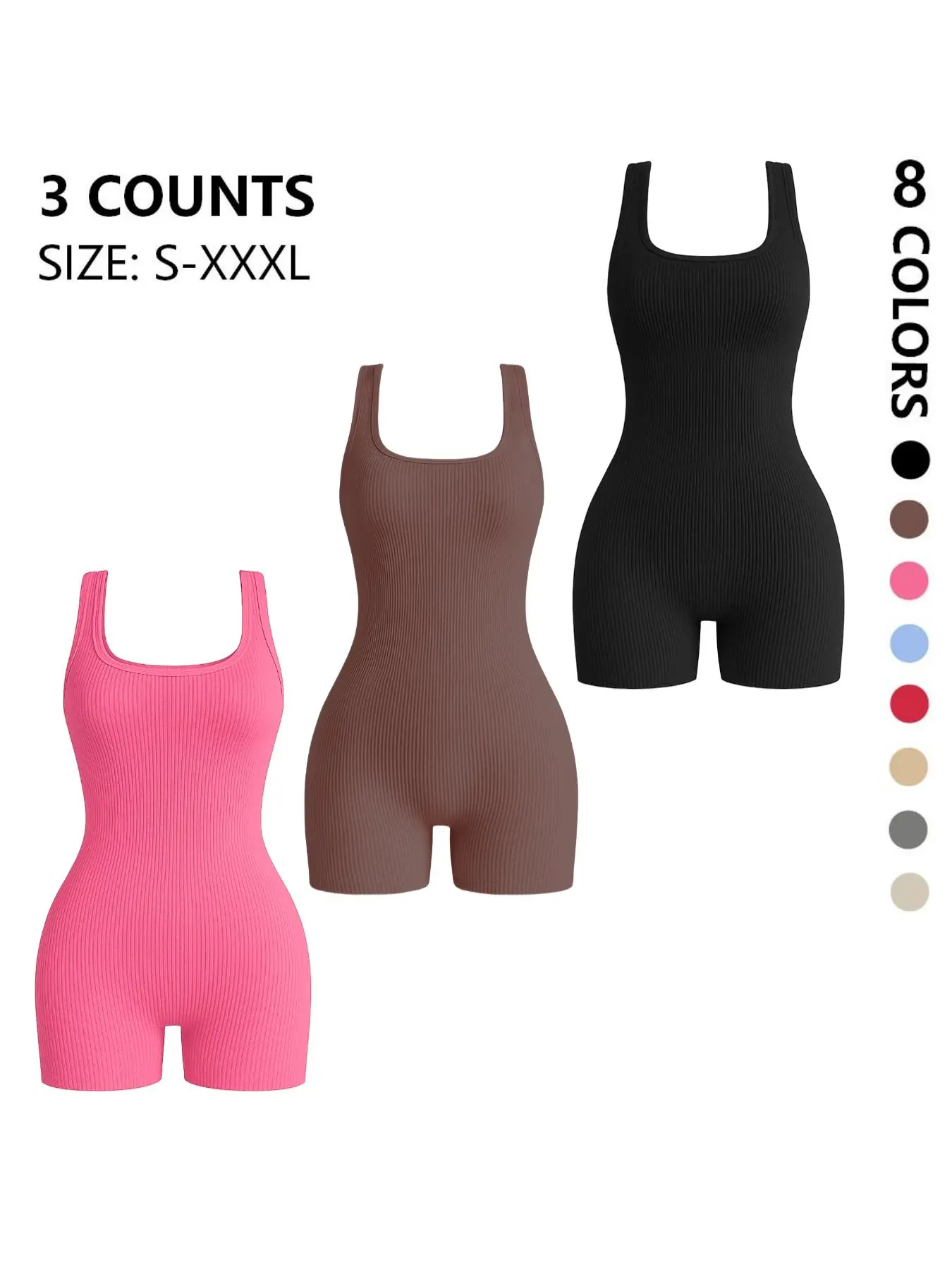 Women's Seamless Ribbed Thigh High Waist Slimming Bodysuit Shapewear, Comfortable & Stylish Design for Daily Wear, Perfect Fit for Women