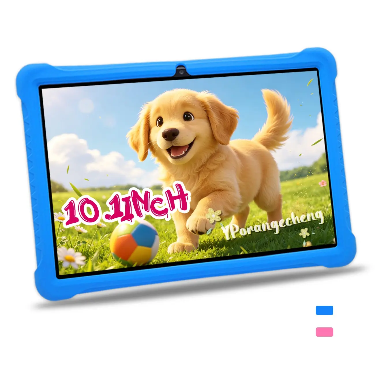 10.1 Inch Gaming Android Tablet, All-in-one for Work, Study & Entertainment, HD Display, Dual Cameras, 5G WiFi, Protective Case Included, Ideal Birthday & Christmas Gift for Teens, Blue & Pink Available, USB Cable Included, No Power Adapter