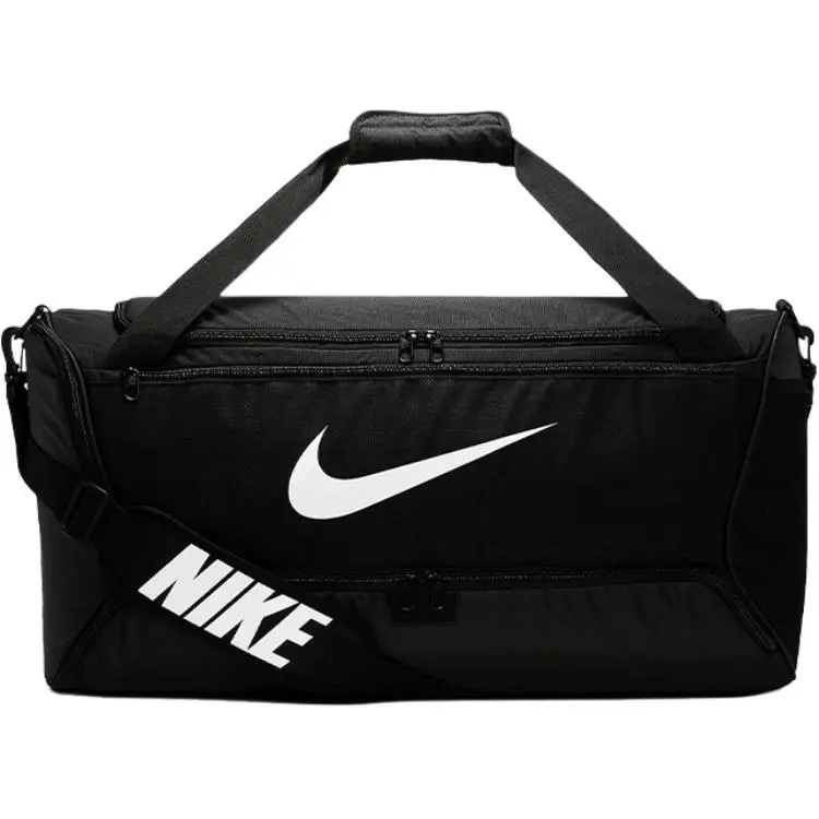 Nike Brasilia Zippered Training Duffel Bag for Men and Women – Polyester Sport Gym Camping Travel Bag in Black