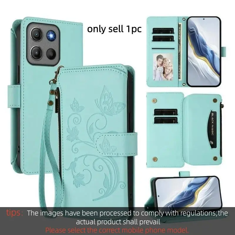 Flip Case For Motorola G77 G67 G57 G17 5G 4G Emboss Zipper Leather Wallet Crossbody Funda Moto G17 G57 G67 Power G77 Cover Accessories