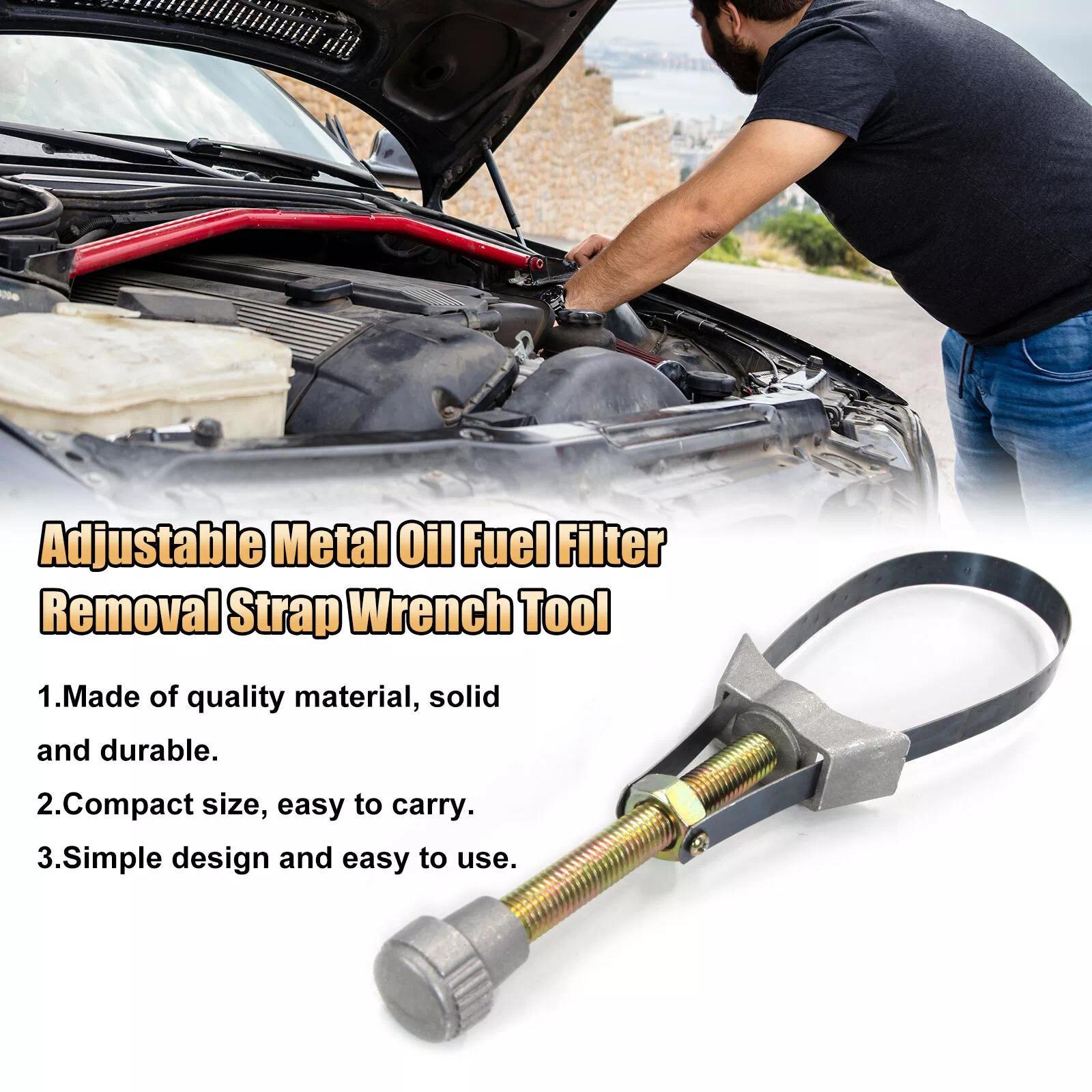 Multi‑Purpose Car Oil Filter Removal Tool Adjustable Diameter Strap Wrench Repair Tool