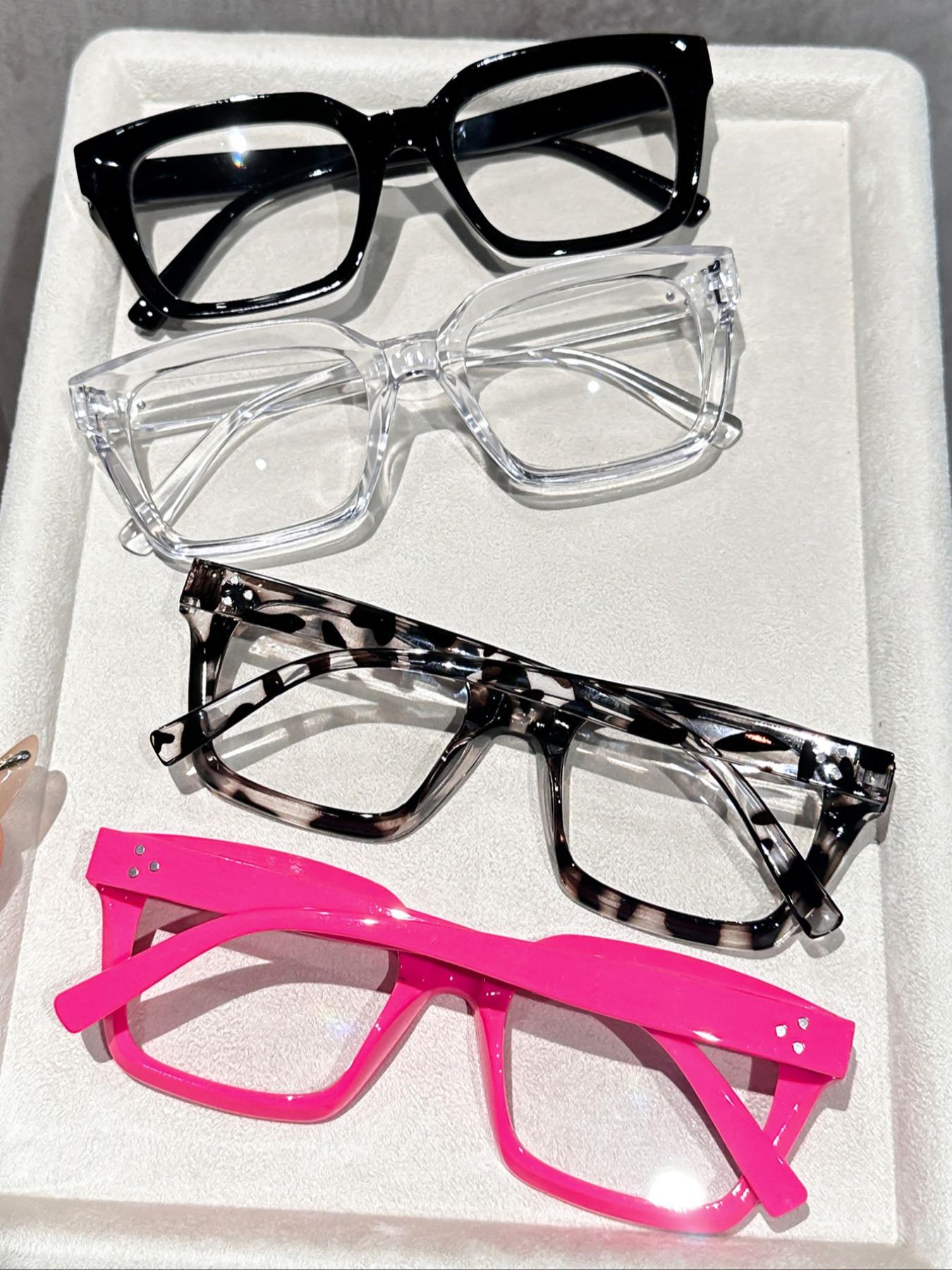 Women's Fashionable Leopard Pattern Eyeglasses, Trendy Casual Eyeglasses for Everyday Use, Fashion Accessories for Outdoor Activities, Stylish Square Frames, High Quality Eyewear