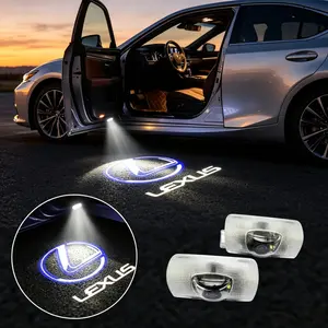 2Pcs HD F SPORT Logo LED Ghost Shadow Car Door Projector Lights, Plug & Play Direct Replacement Without Wire Cutting, Waterproof High Bright LED Chip and Solid Anti-scratch Lamp Shell, Custom Car Decor Parts, Car Decorative Light, Suitable for Lexus ES RX