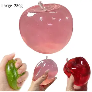 Soft apple stress-relief toys, pink apples, pink fruit stress-relief toys, squeezable fruit toys, and stress-relief balls with leaves—suitable for all ages, helping to develop hand-eye coordination and promote sensory play